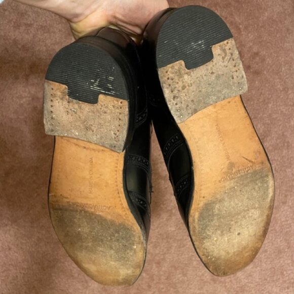 Dacks Black Leather Dress Shoe - Picture 5 of 6